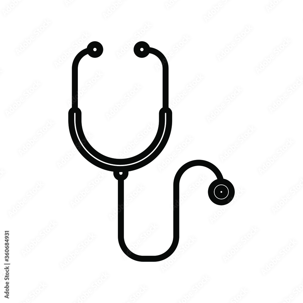 Stethoscope vector symbol illustration isolated on white background Stethoscope vector symbol illustration isolated on white background