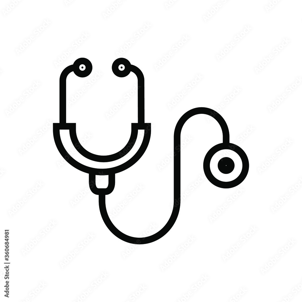 Stethoscope vector symbol illustration isolated on white background Stethoscope vector symbol illustration isolated on white background
