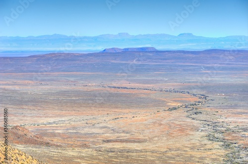 VIEW OF THE TANKWA VALLEY from Gannaga Pass, Tankwa Karoo National Park, northern Cape, South africa