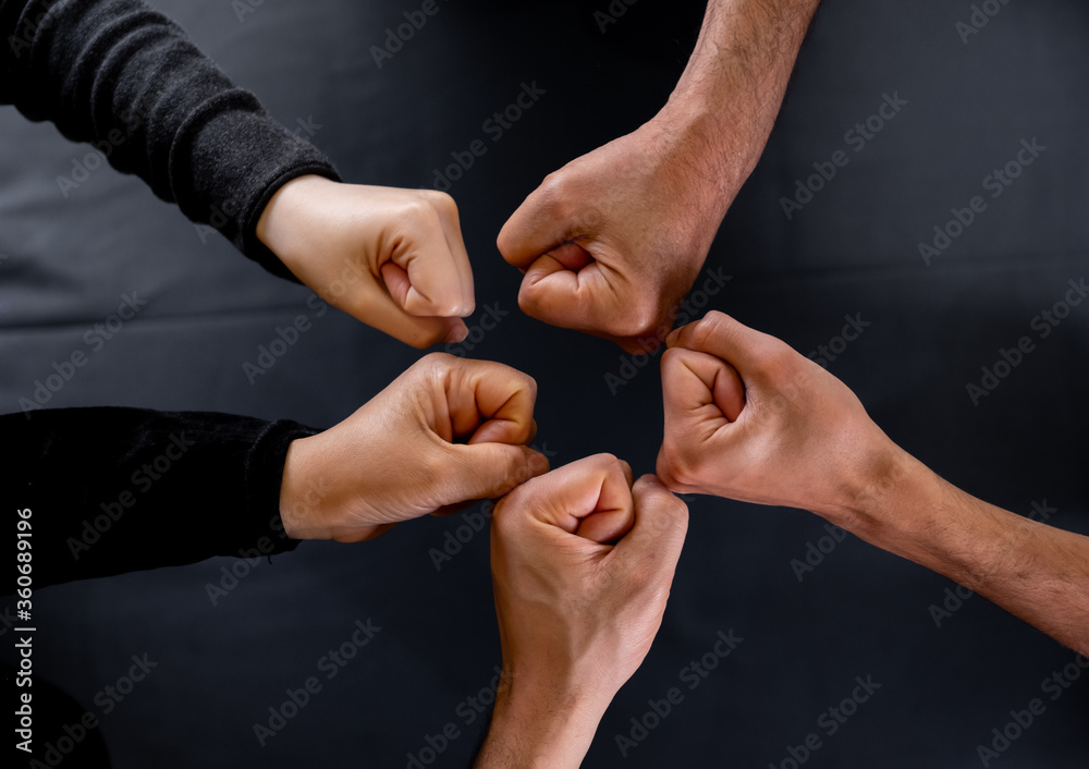 People hands making symbols together People hands making symbols together