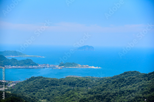 Fototapeta Naklejka Na Ścianę i Meble -  Taiwan famous Jiufen sky and seascape