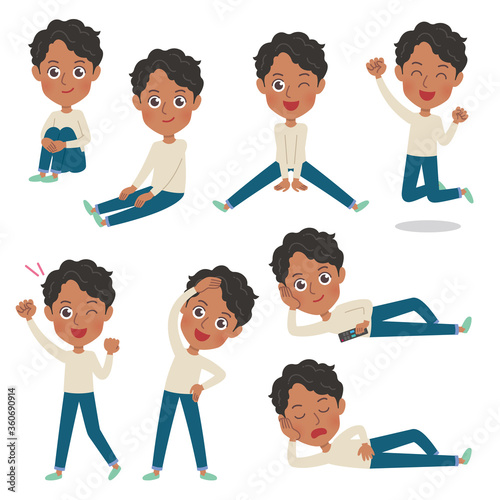 cute type african dad_exercise