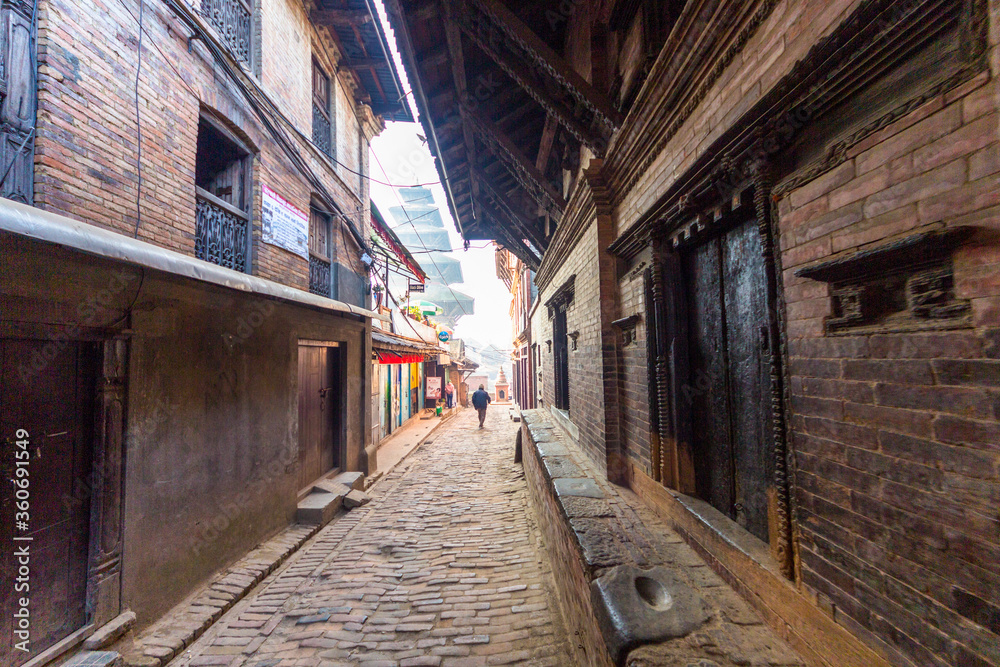 Kathmandu, Nepal - CIRCA 2020:Nepal Kathmandu Royal Patan palace complex in Patan Durbar Square famous place tourist attraction. Bhaktapur is UNESCO World Heritage site located in the Kathmandu Valley