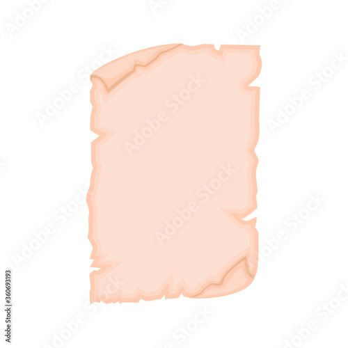 Parchment old papper sheet vector illustration isolated on white