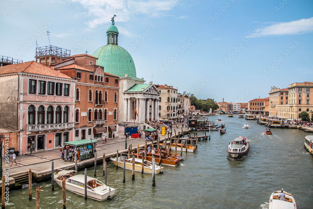 Venice city center - the Grand Canal and San Simeon Piccolo church in the background