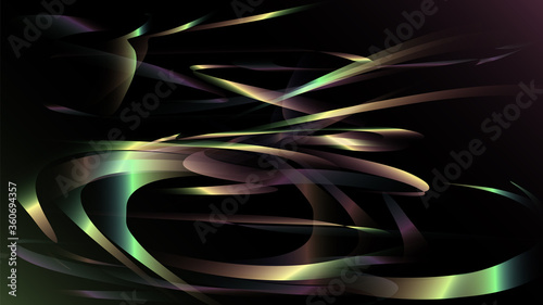 Abstract fractal background with glowing lines. Vector design made of colorful glowing lines composition.