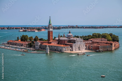 View of the San Giorgio Maggiore church in the background , San Marco, Venice, Italy