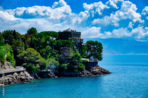 Portofino promontory cliff Liguria Italy