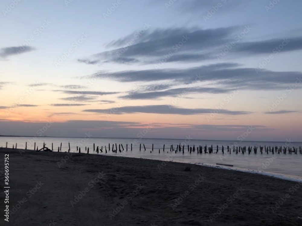 Fototapeta premium sunset over the beach