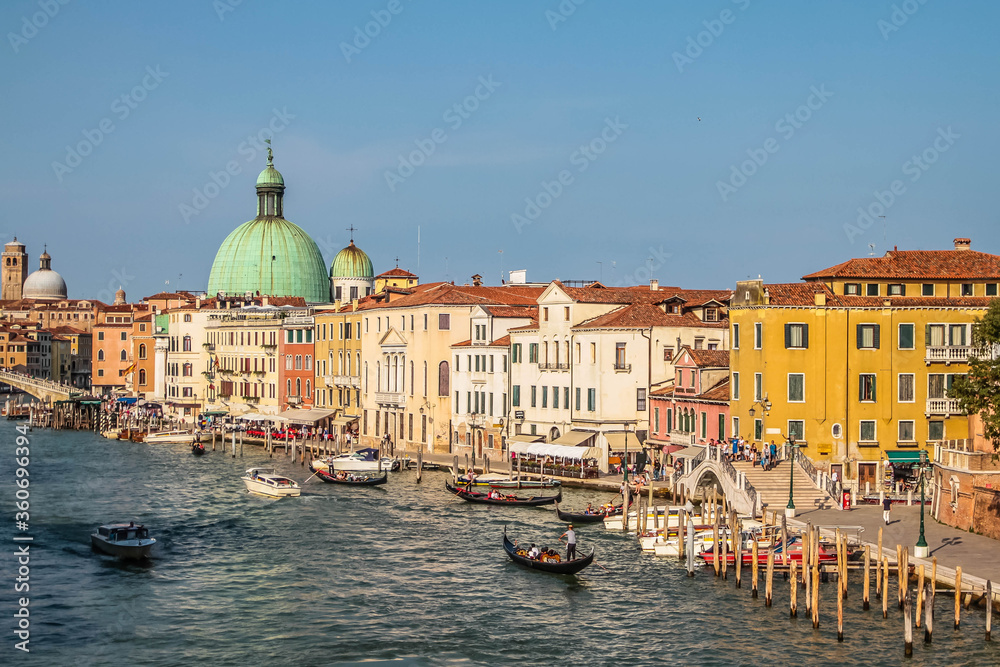 Venice city center - the Grand Canal and San Simeon Piccolo church in the background