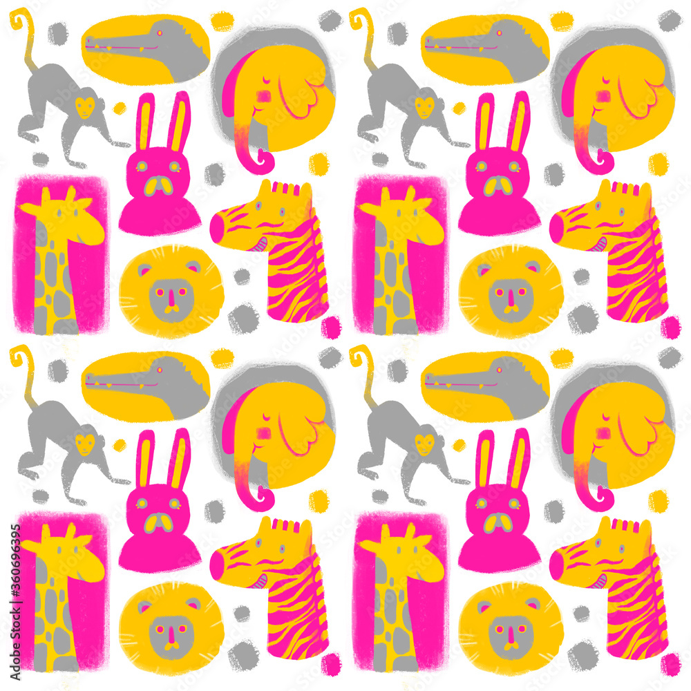 Seamless pattern with animals Seamless pattern with animals