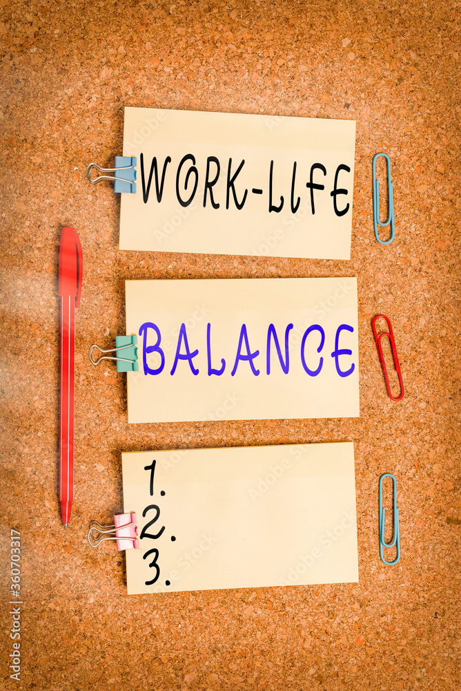 Word writing text Work life Balance. Business photo showcasing ...