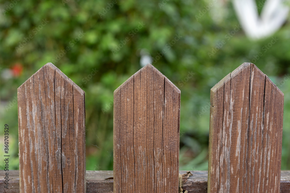 A wooden fence in the village.