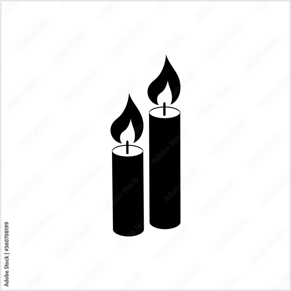 Symbol for design postcard, invitation, poster. Candle icon. Stencil for christmas etc. Vector stock illustration. EPS 10 Symbol for design postcard, invitation, poster. Candle icon. Stencil for christmas etc. Vector stock illustration. EPS 10