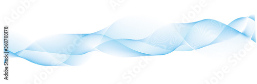 abstract blue wave lines on white background