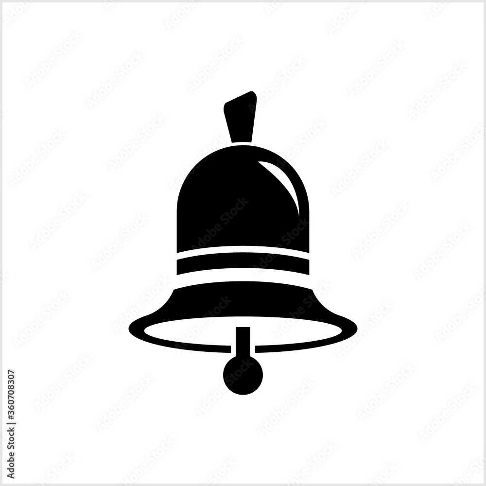 Naklejka premium Christmas bell notification icon isolated on white. Vector stock illustration. EPS 10