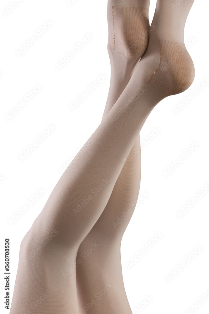 Compression stockings in grey background Compression stockings in grey background