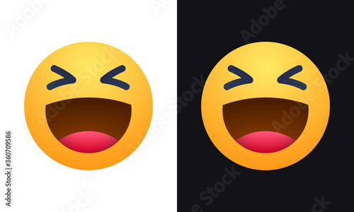 Social Media Post React Emoji Smile haha Icon Vector Illustrations