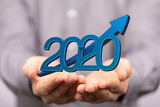 the 2020 business year up goals and success illustration