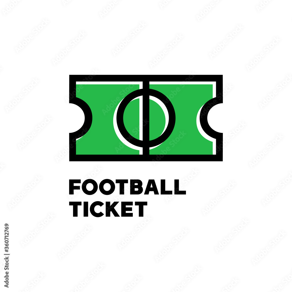 Basketball sport game ticket with football field. Retro design logo Basketball sport game ticket with football field. Retro design logo
