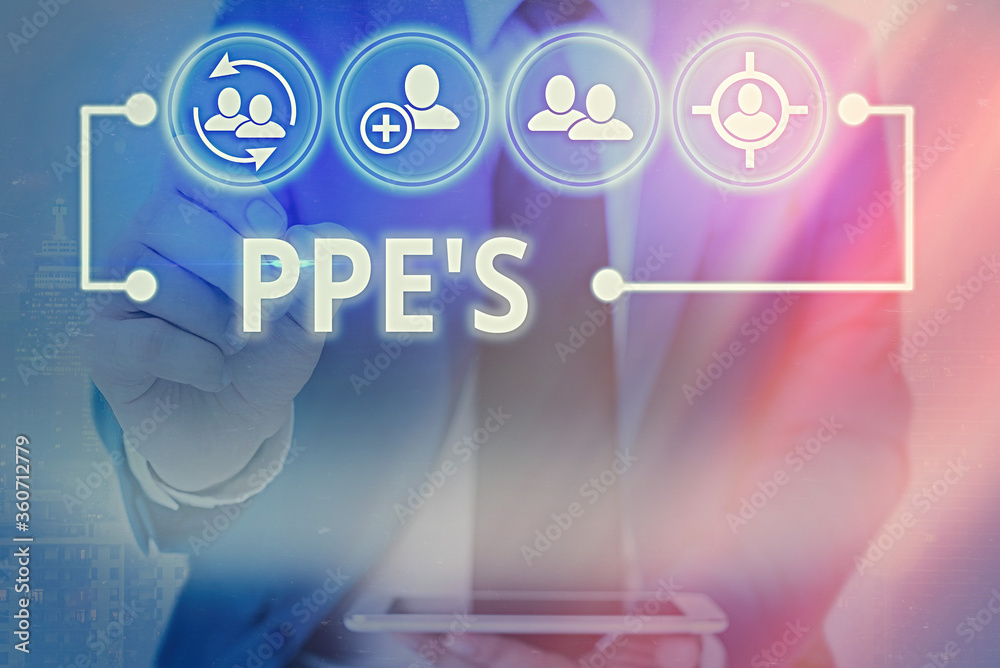 Writing note showing Ppe s is. Business concept for Specialized
