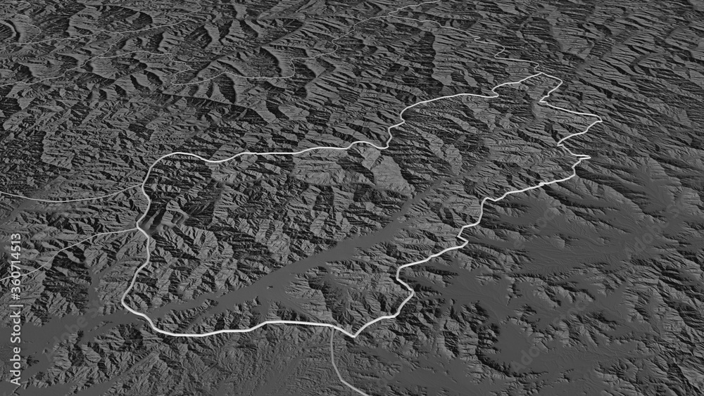 Kunar, Afghanistan - outlined. Bilevel Kunar, Afghanistan - outlined. Bilevel