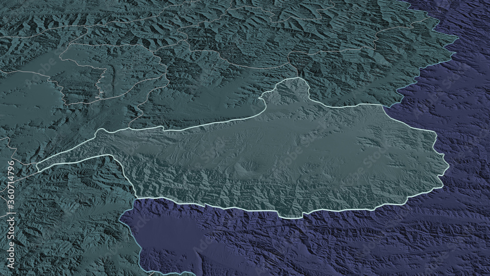 Nangarhar, Afghanistan - outlined. Administrative Nangarhar, Afghanistan - outlined. Administrative