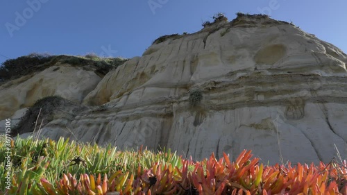 Low angle Scenic Landscape Marine bluffs cliff on the beach, San Clemente California calafia beach photo