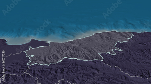 Boumerdès, Algeria - outlined. Administrative photo