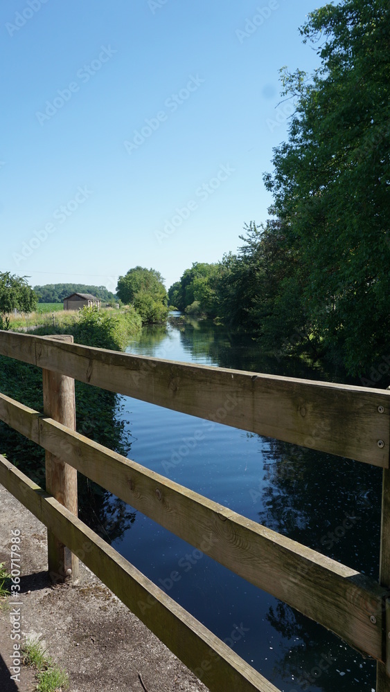 the shipping channel Canal du Rhone au Rhin in the Alsace region in France in the month of June the shipping channel Canal du Rhone au Rhin in the Alsace region in France in the month of June