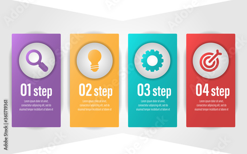 Infographic illustration. Simple vector of Infographic background set for UI and UX, website or mobile application