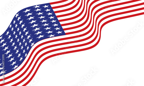 american flag vector illustration