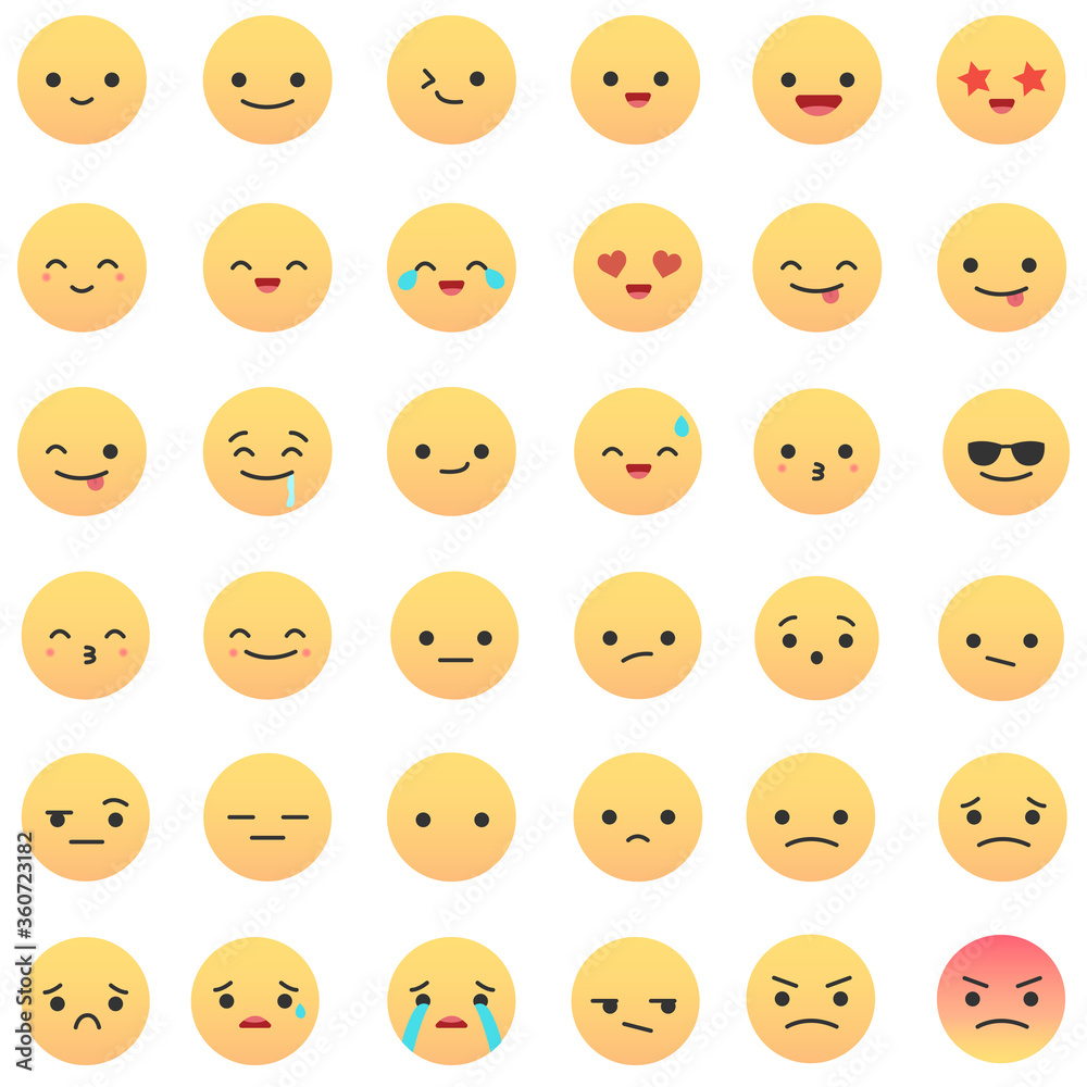 Cute emoji - emoticon icon. Vector illustration. Cute emoji - emoticon icon. Vector illustration.