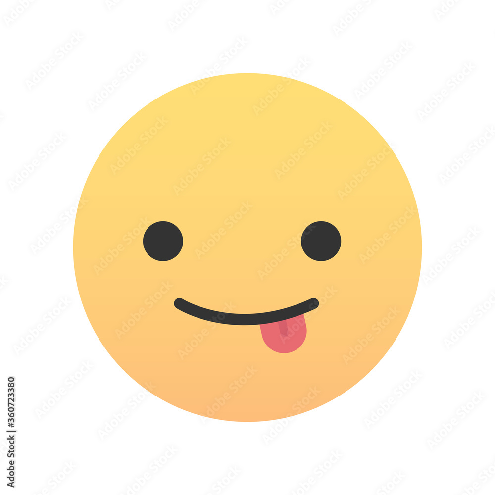 Fototapeta premium Cute emoji - emoticon icon. Vector illustration.
