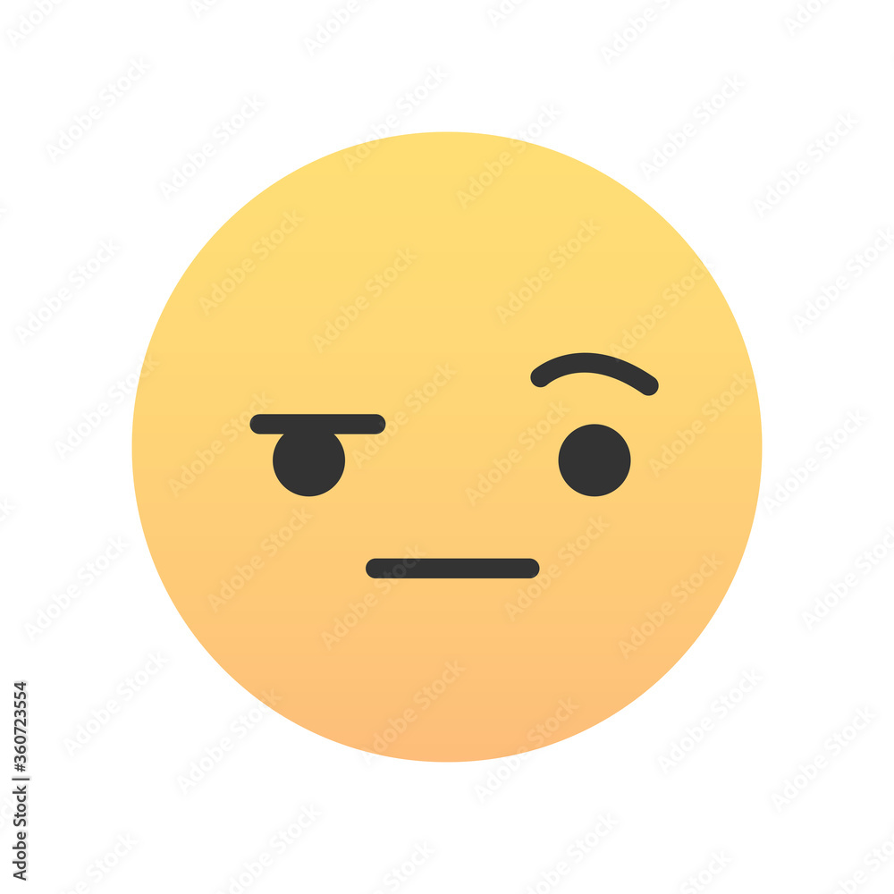 Fototapeta premium Cute emoji - emoticon icon. Vector illustration.