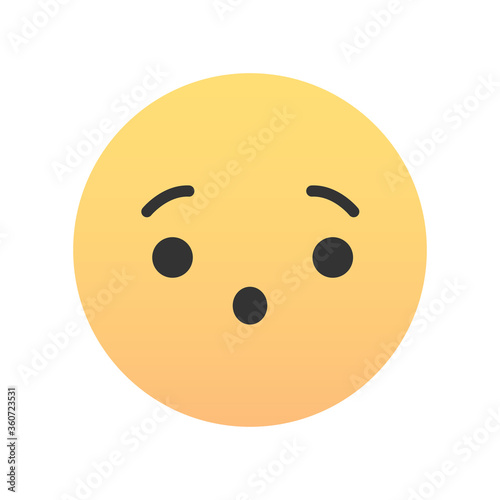 Cute emoji - emoticon icon. Vector illustration.