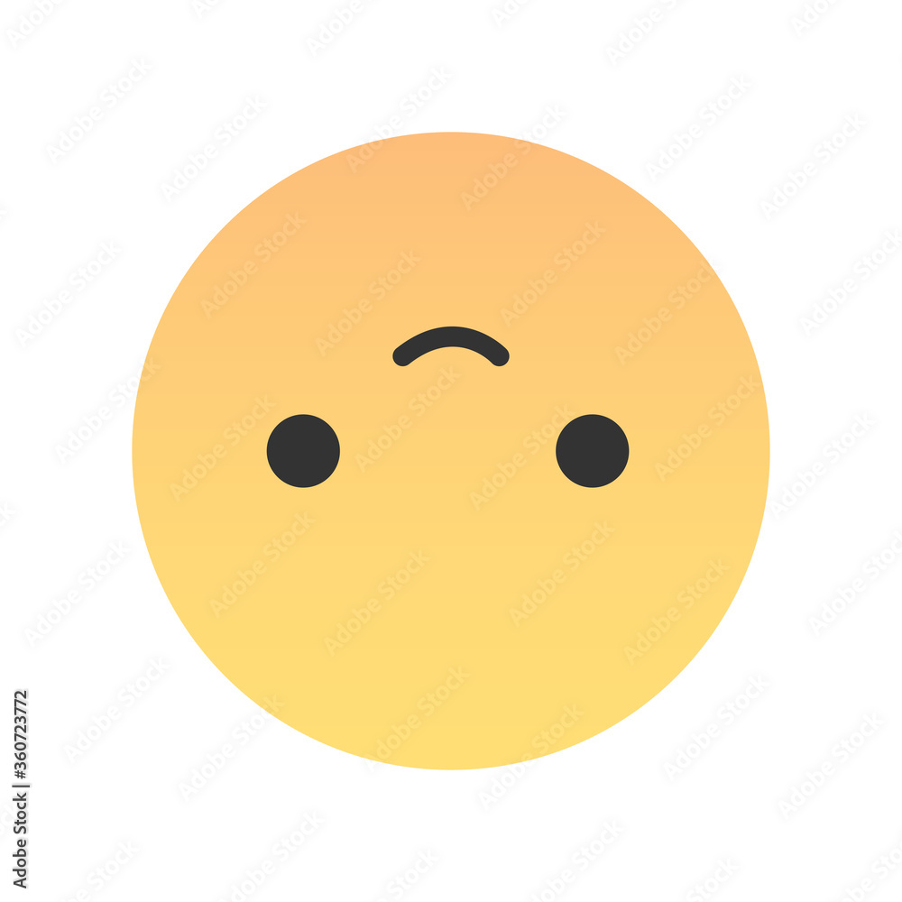 Fototapeta premium Cute emoji - emoticon icon. Vector illustration.