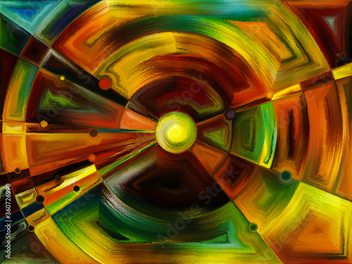 Radial stained glass design