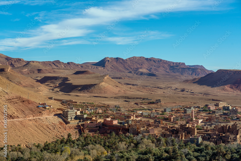 Landscape in High Atlas mountain near Marrakesh