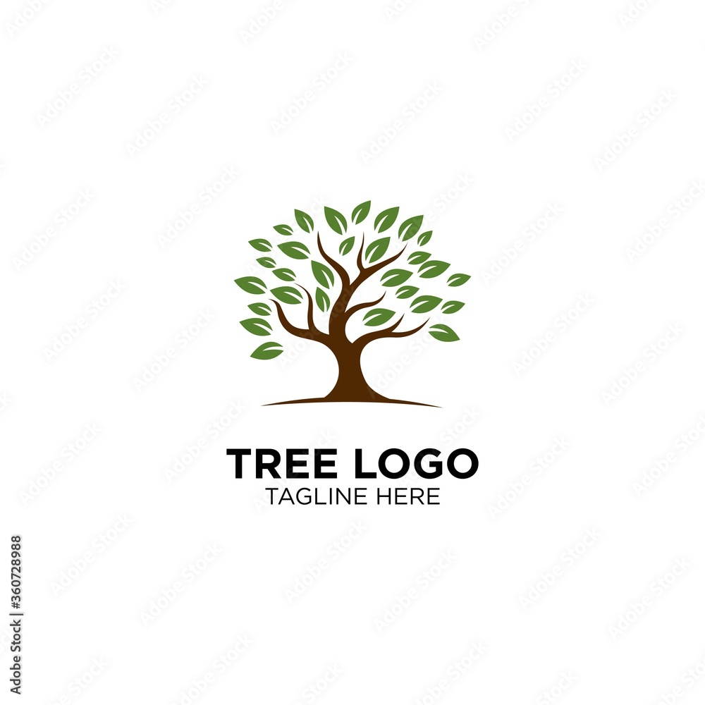 Obraz premium Tree With Root Logo Design