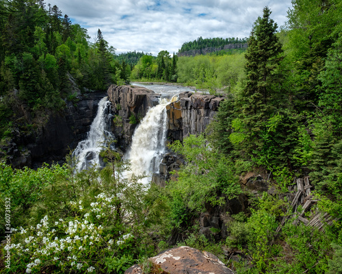 High Falls on the Pigeon River which forms the Canada - U.S. border.
