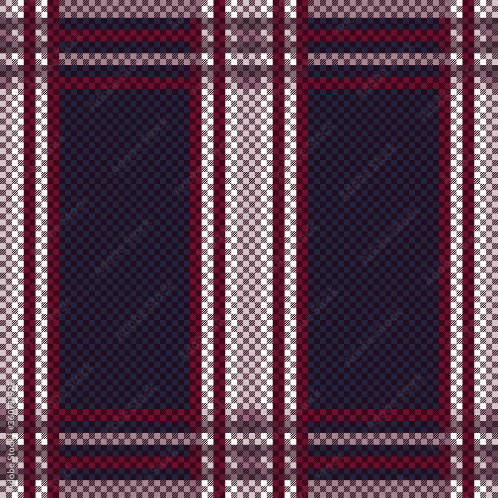 Tartan plaid in red and blue hues