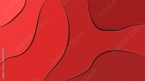 3D landscape of frozen magma in red color is suitable for scientific work, for a web page