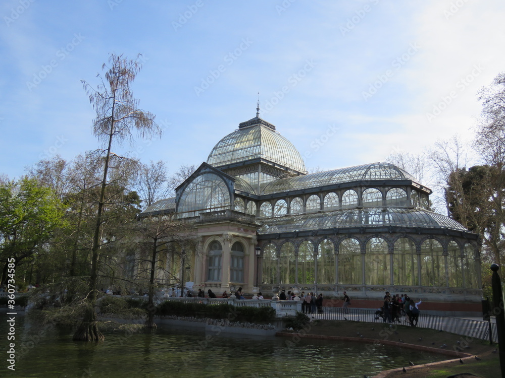 Fototapeta premium Palais de cristal au Parc du Retiro à Madrid