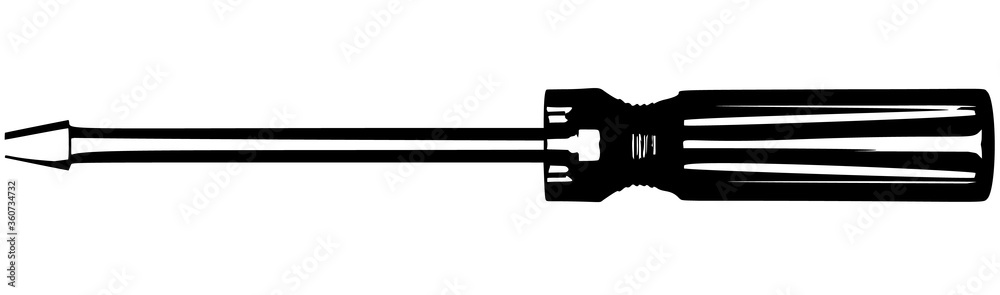 Slotted common blade screwdriver vector Slotted common blade screwdriver vector