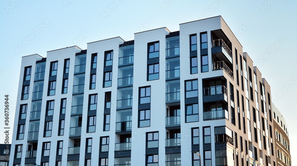 Modern European residential apartment buildings quarter. Abstract architecture, fragment of modern urban geometry. Modern European residential apartment buildings quarter. Abstract architecture, fragment of modern urban geometry.