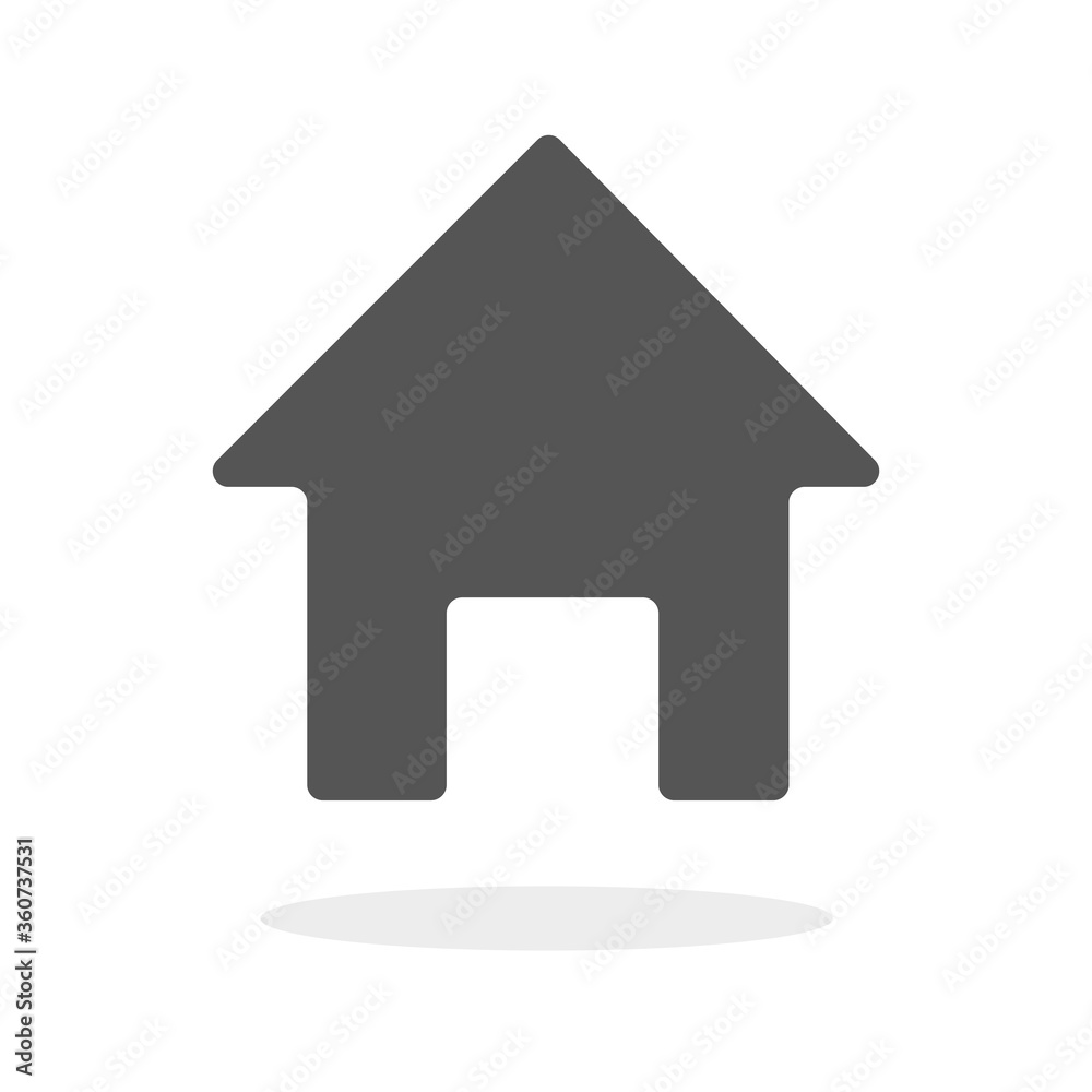 House icon in flat style isolated on white background House icon in flat style isolated on white background