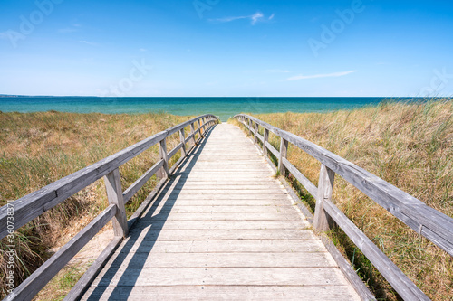 Summer vacation at the dune beach  North Sea coast  Germany