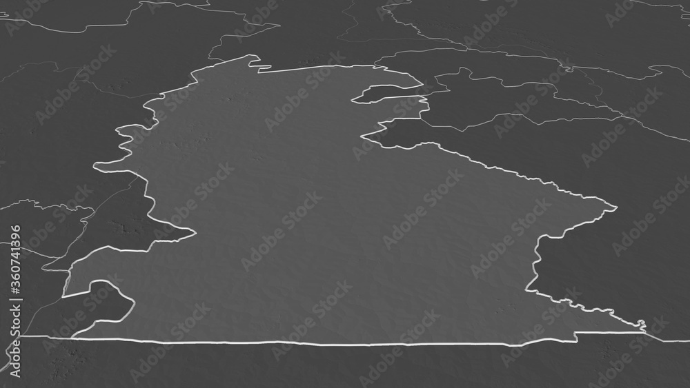 Centre-Ouest, Burkina Faso - outlined. Bilevel Centre-Ouest, Burkina Faso - outlined. Bilevel
