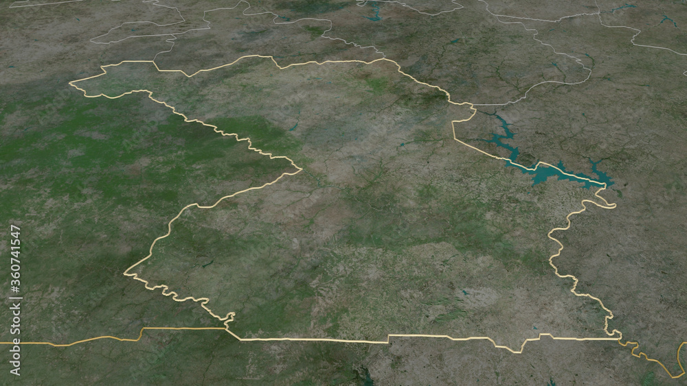 Centre-Sud, Burkina Faso - outlined. Satellite Centre-Sud, Burkina Faso - outlined. Satellite